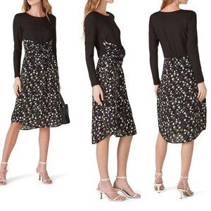 Thakoon Collective Floral Twist Midi Dress size S